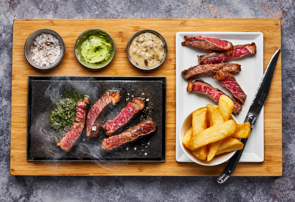 SIZZLING STEAK SET (SS001) – BUY 6 SETS AND GLOVES